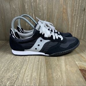Saucony Womens Size 8 Bullet Black White Grey Classic Sneakers Shoes 1943-37.
